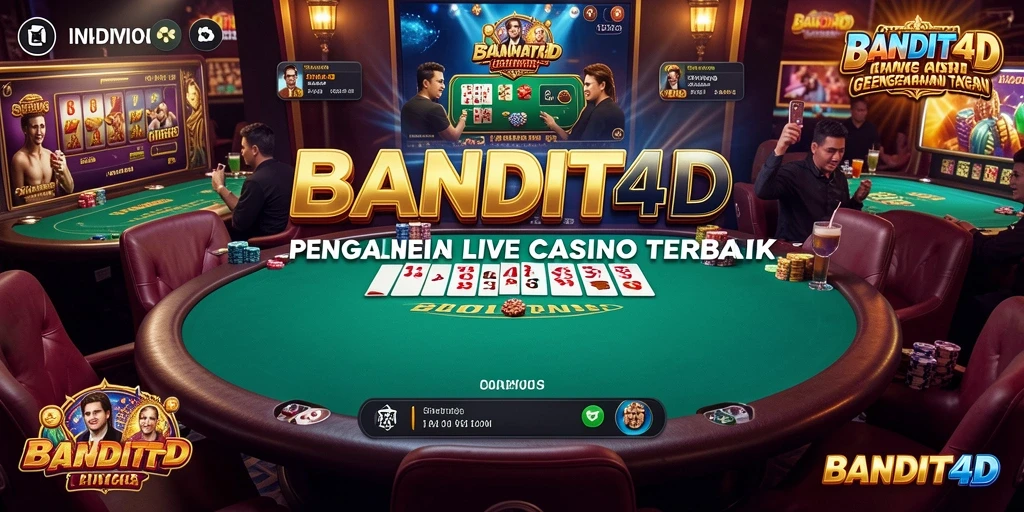Tampilan gameplay Live Casino yang mendebarkan di BANDIT4D.
