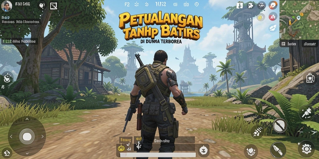 Tampilan gameplay F32 yang mengesankan di dunia terbuka.