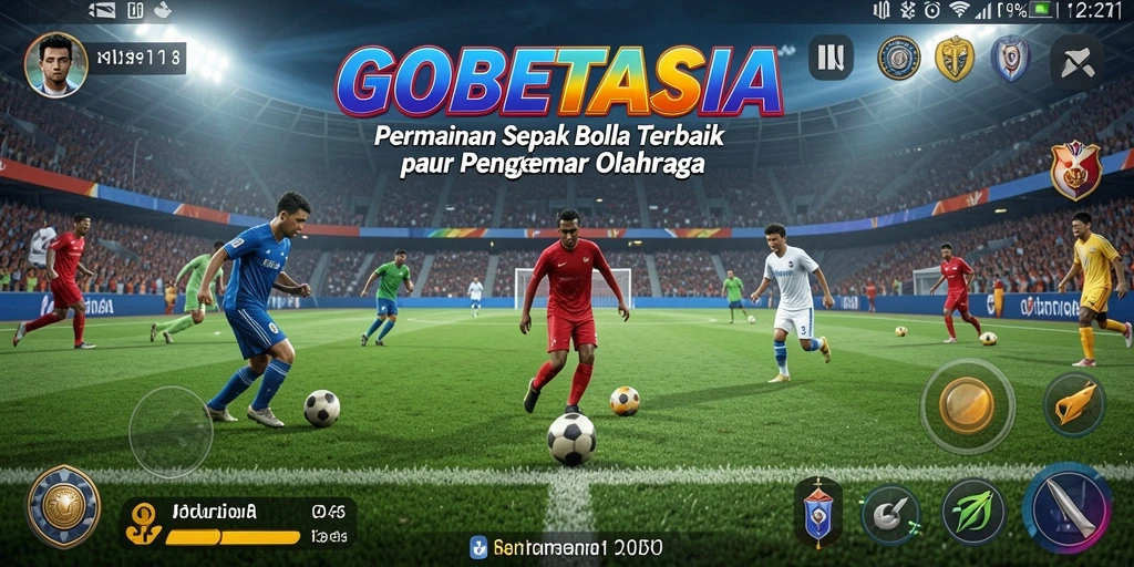 Tampilan gameplay seru dalam GOBETASIA yang menggambarkan kecanggihan sepak bola.
