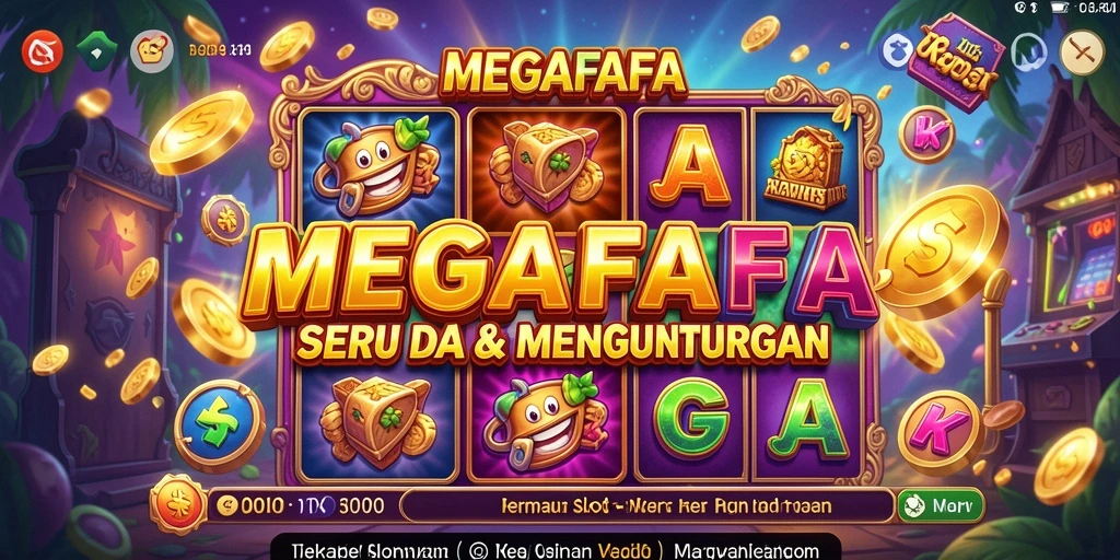 Tampilan menarik dari gameplay MEGAFAFA yang penuh warna.