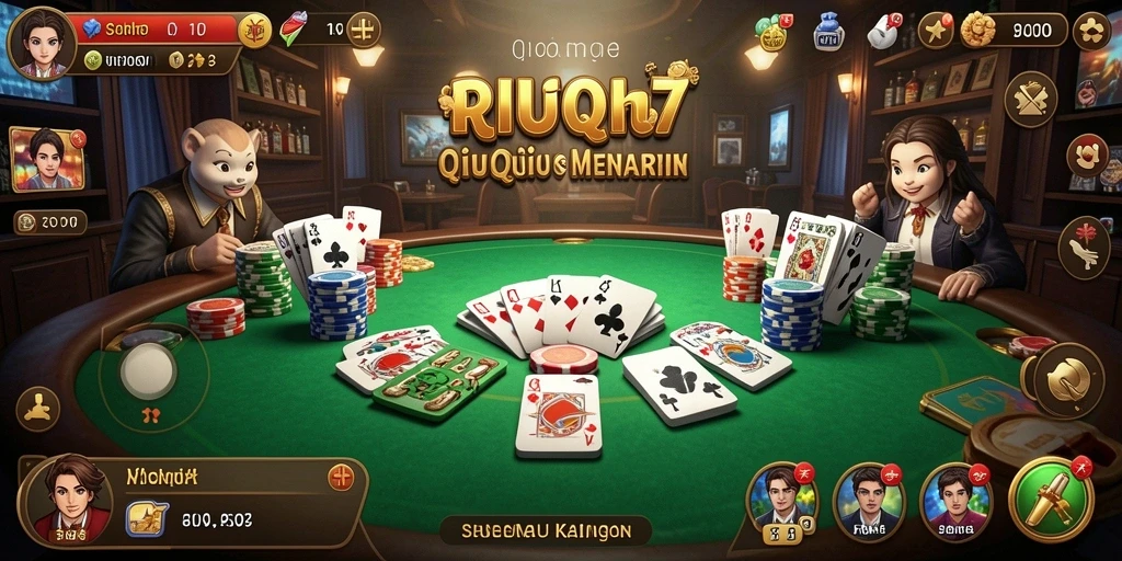 Tampilan utama RICH7 dengan gameplay seru QiuQiu.