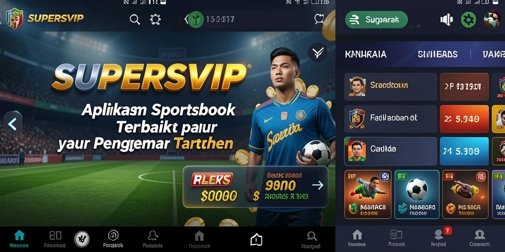 Tampilan gameplay taruhan olahraga di aplikasi SUPERSVIP.