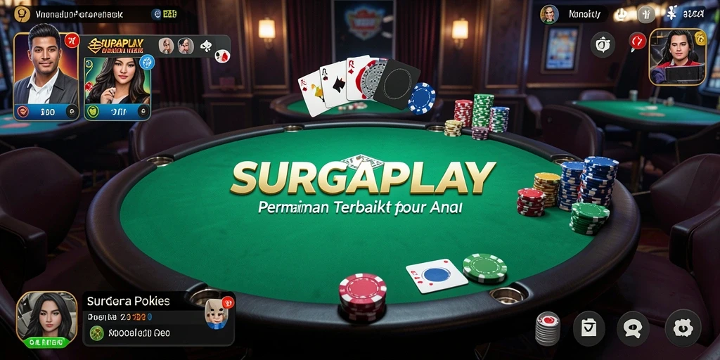 Tampilan permainan poker yang seru di SURGAPLAY.